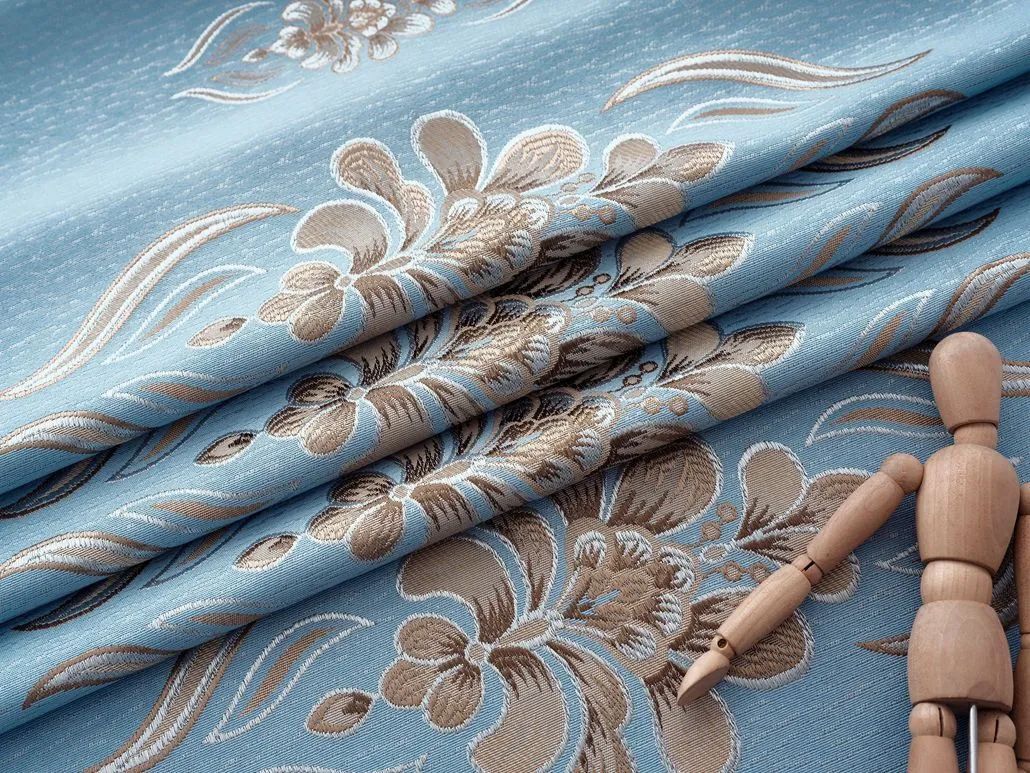 Foulola News:2.8/3.2m Width Jacquard Blackout Curtain 2201Series details