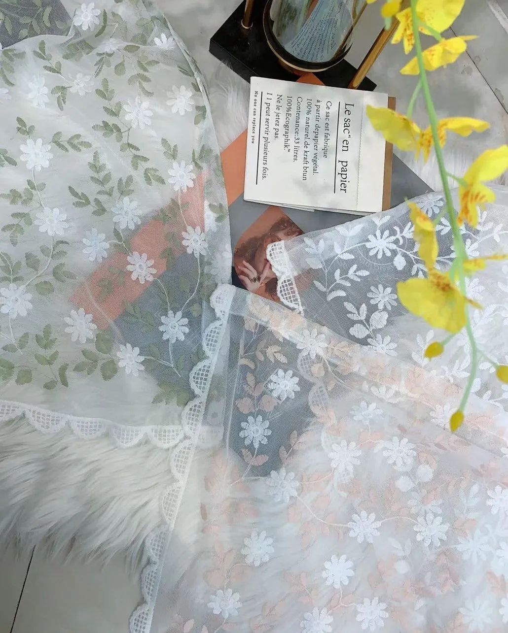 Foulola News: ALGZ/YDQL/XXQ/XKDD/HHC/FDFHRL#Embroidery Sheers supplier