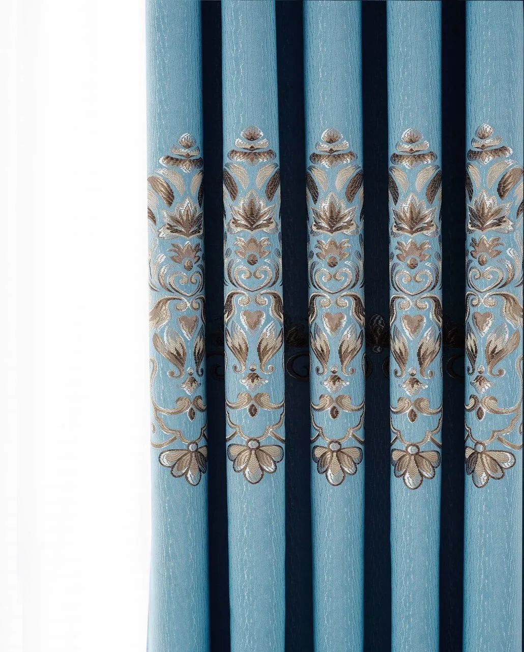 Foulola News:2.8/3.2m Width Jacquard Blackout Curtain 2201Series details