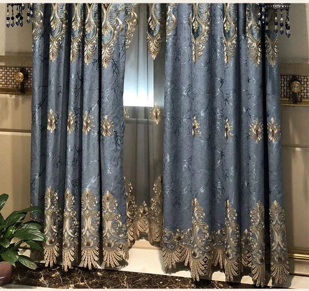 Foulola: X-2021 Series High Grade Embroidery Curtain with Sheers supplier