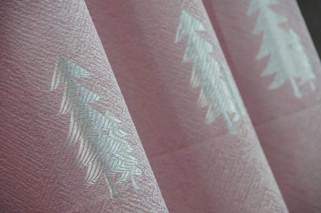 Foulola: Linen Style Polyester Brushed Jacquard Curtain factory