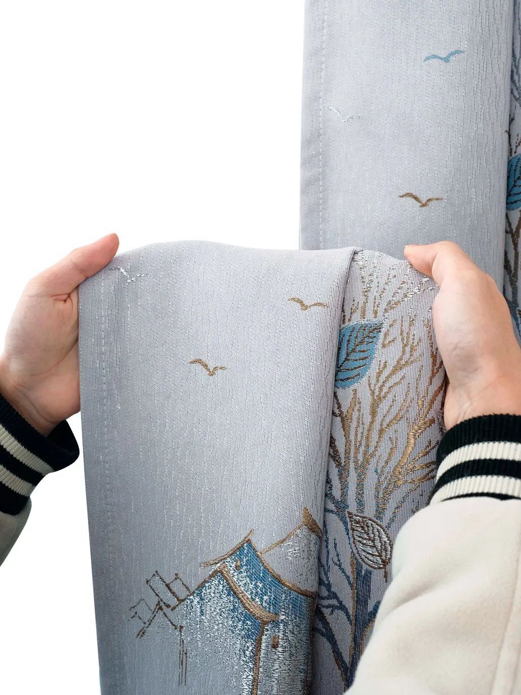 Foulola News:2.8/3.2m Width Jacquard Blackout Curtain 2201Series supplier