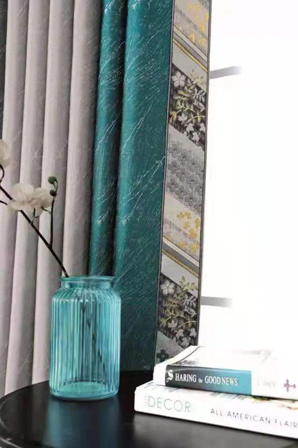 Foulola News: 3.4m Height Mix Style Weaving Luxury Curtain details