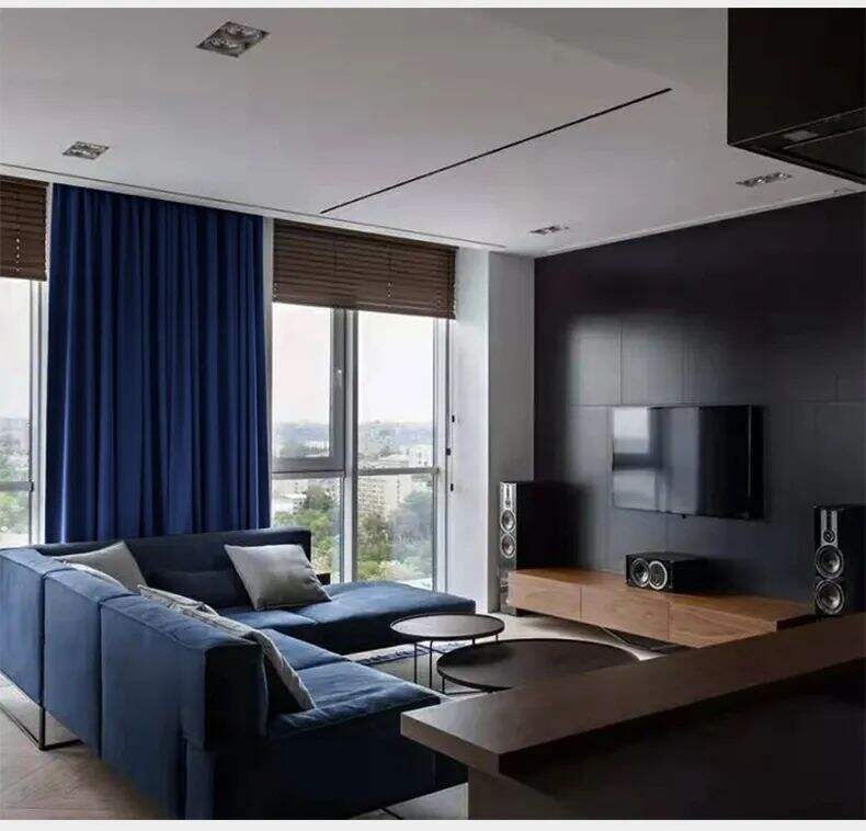 Foulola：120#Series Blackout dutch holland Velvet Curtain details