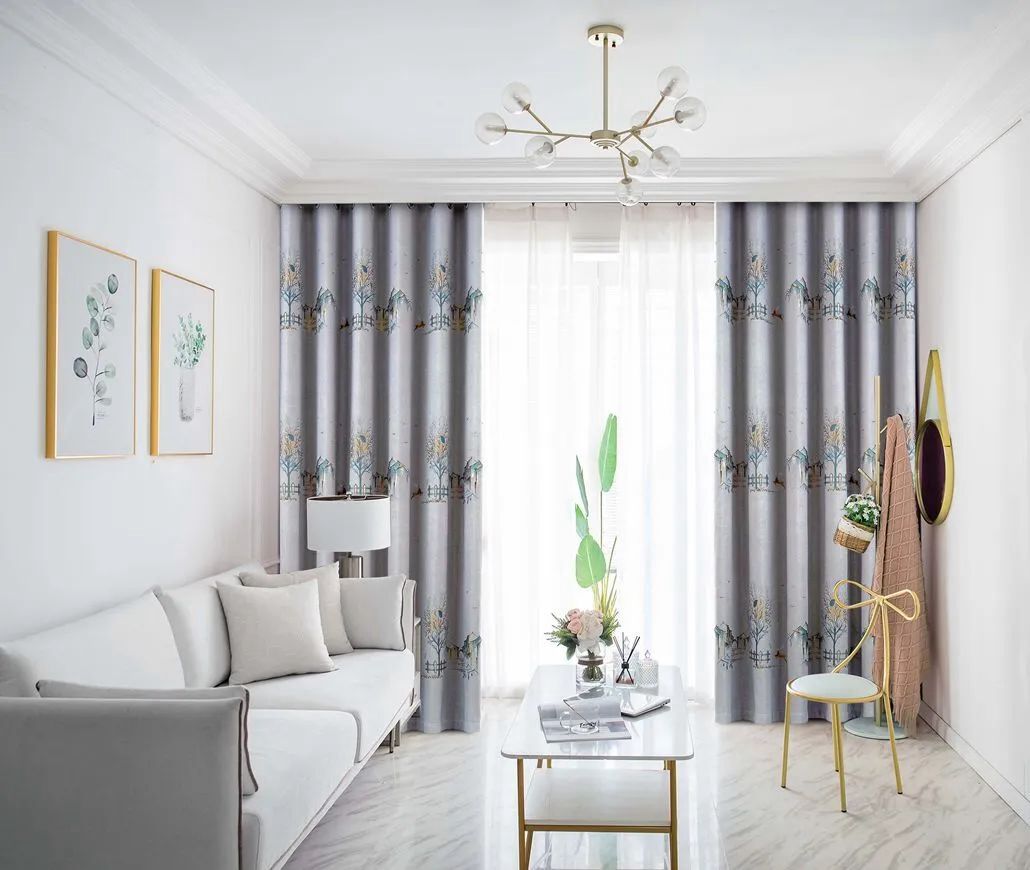 Foulola News:2.8/3.2m Width Jacquard Blackout Curtain 2201Series details