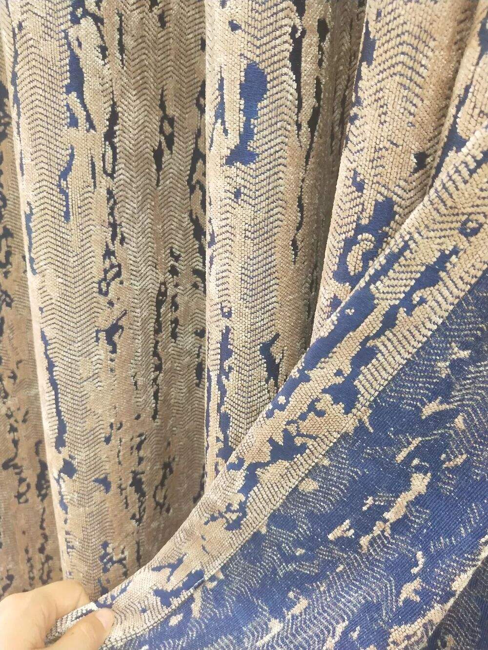 foulola news1688 series velvet jacqu rd curtain fabric 2832m671829-3