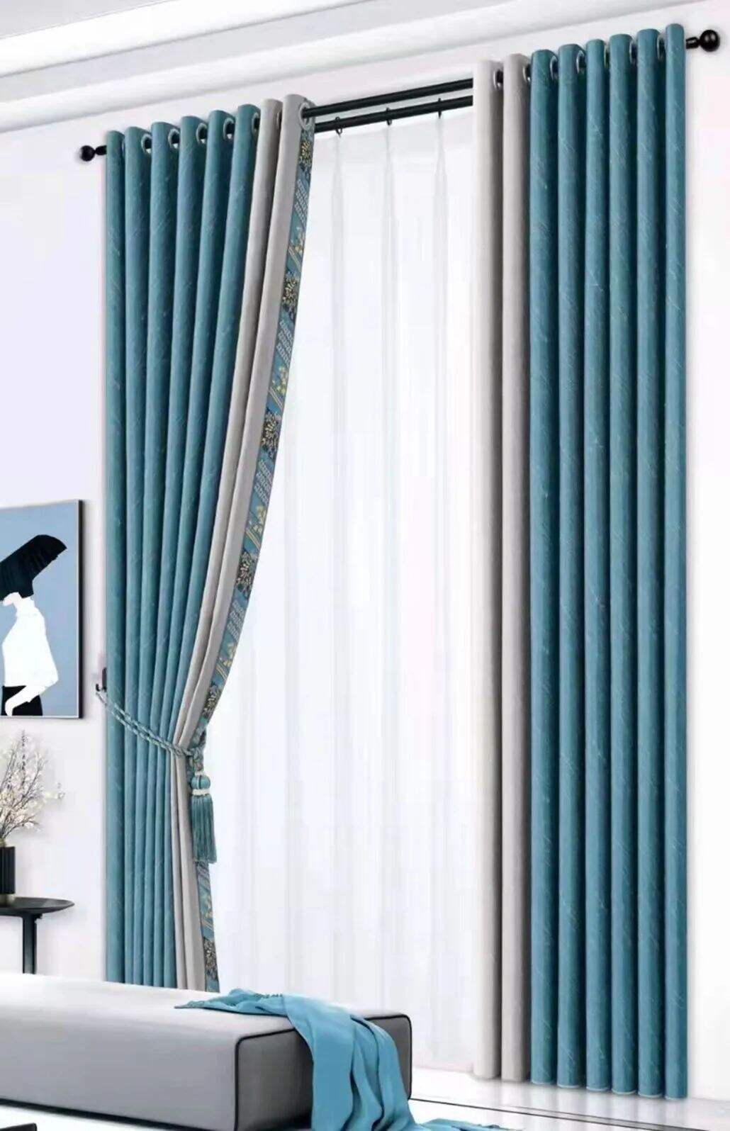 Foulola News: 3.4m Height Mix Style Weaving Luxury Curtain factory