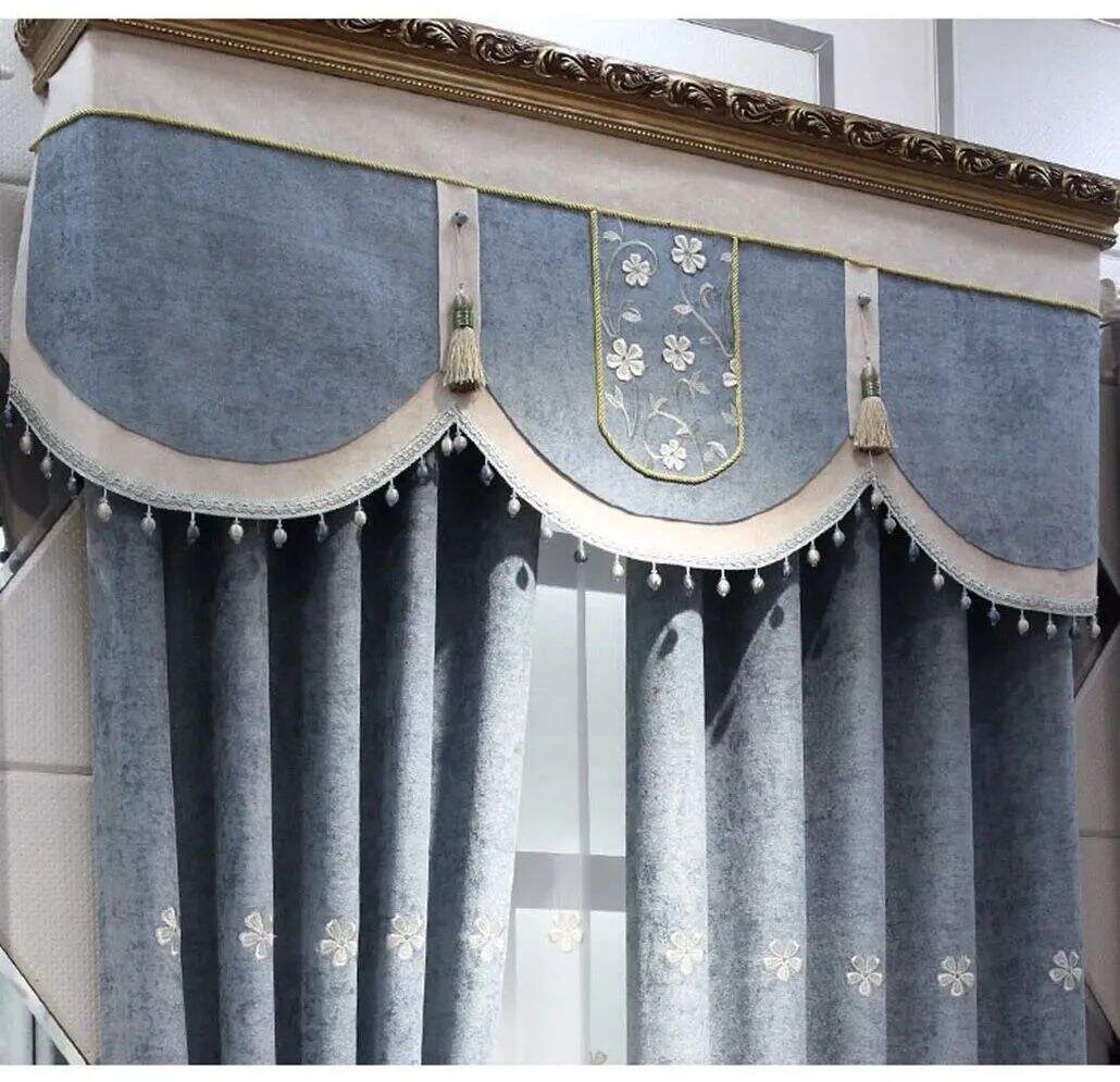 Foulola: X-2021 Series High Grade Embroidery Curtain with Sheers details