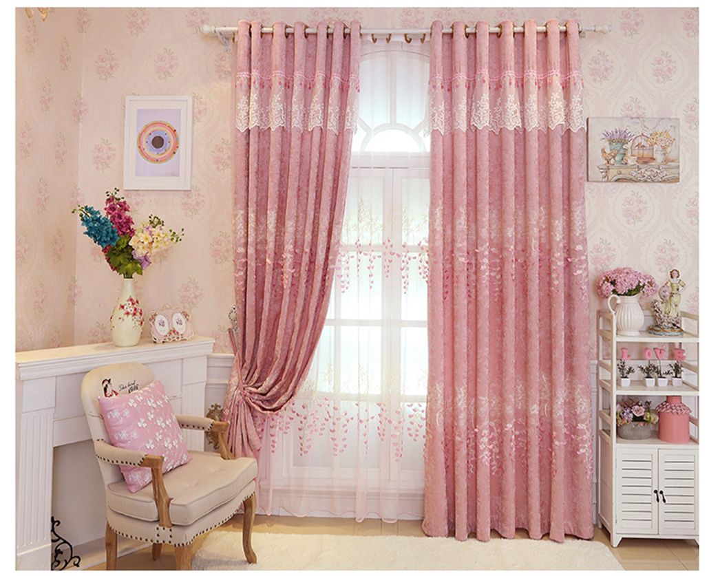 Foulola: X-2021 Series High Grade Embroidery Curtain with Sheers factory