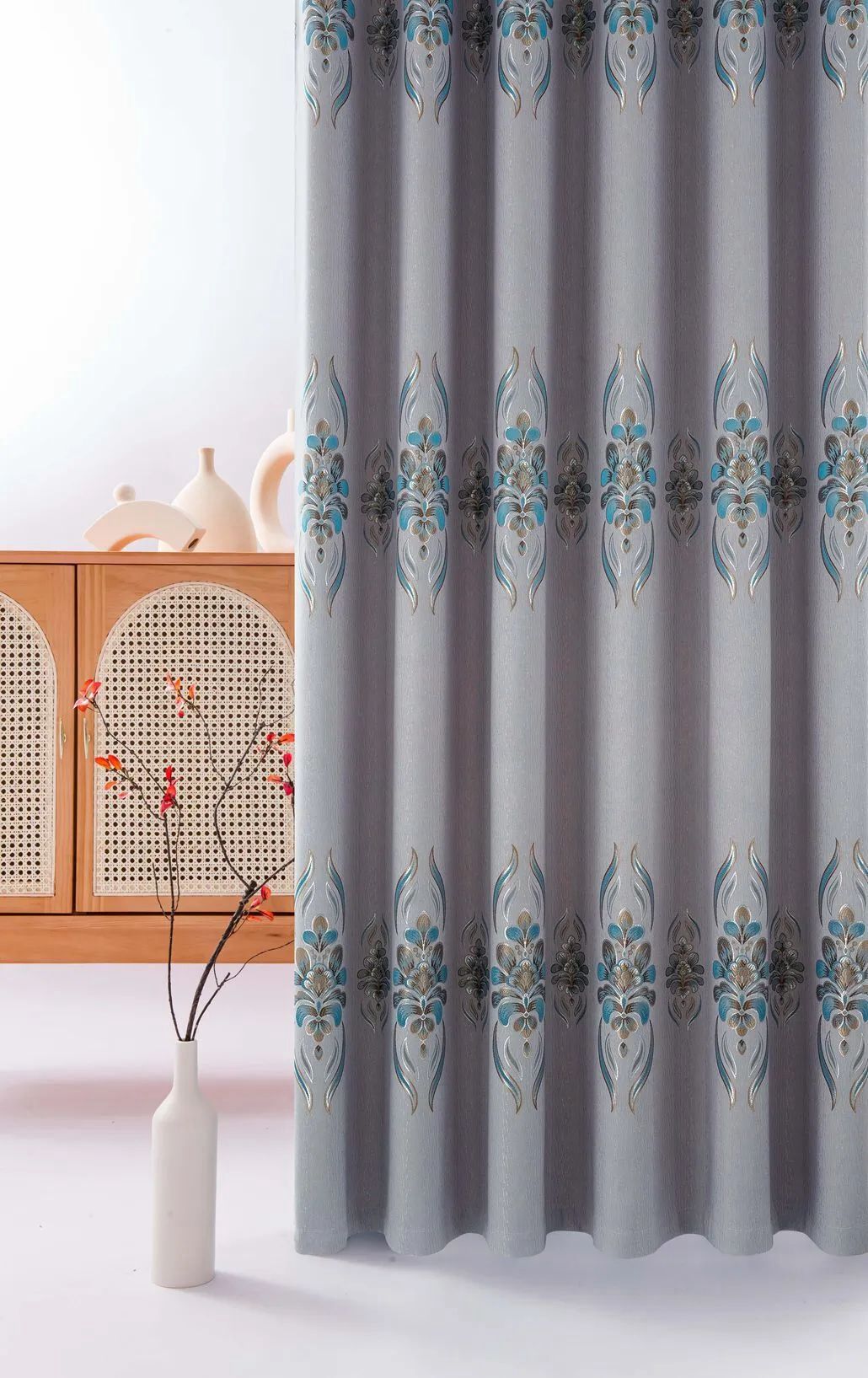 Foulola News:2.8/3.2m Width Jacquard Blackout Curtain 2201Series factory