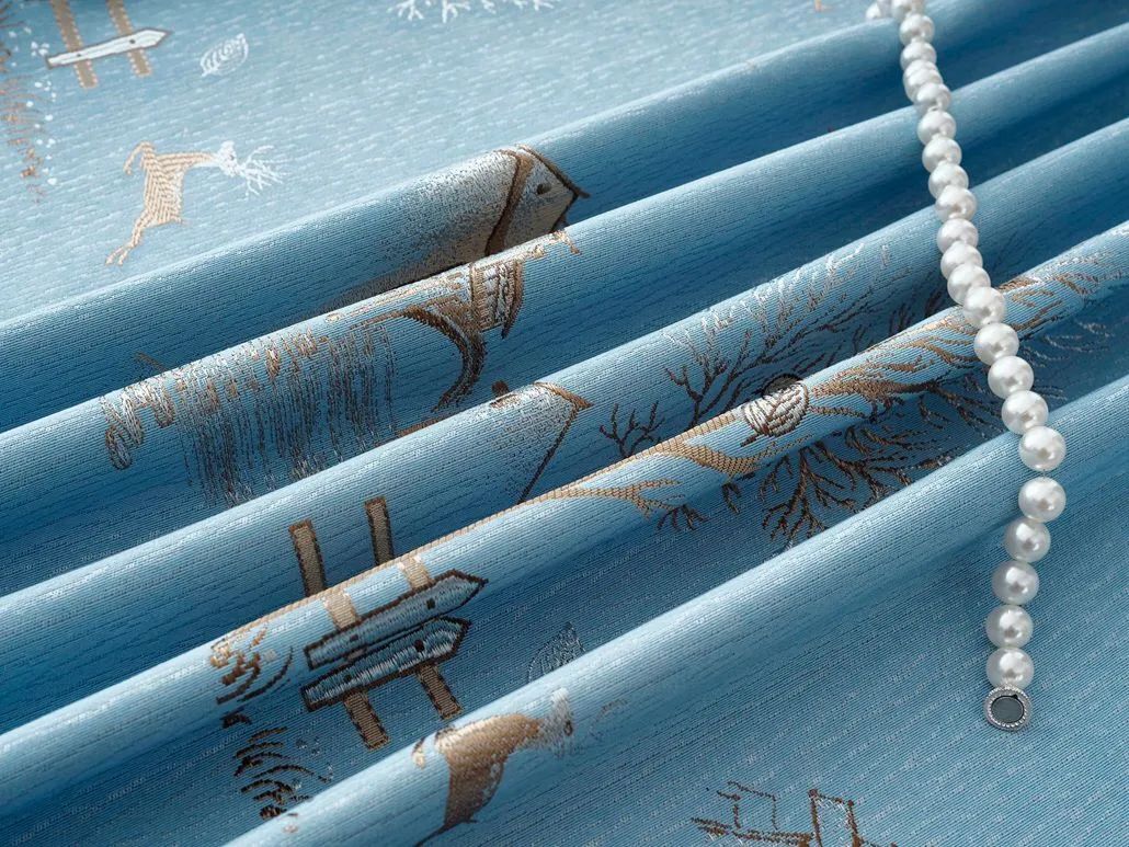 Foulola News:2.8/3.2m Width Jacquard Blackout Curtain 2201Series factory