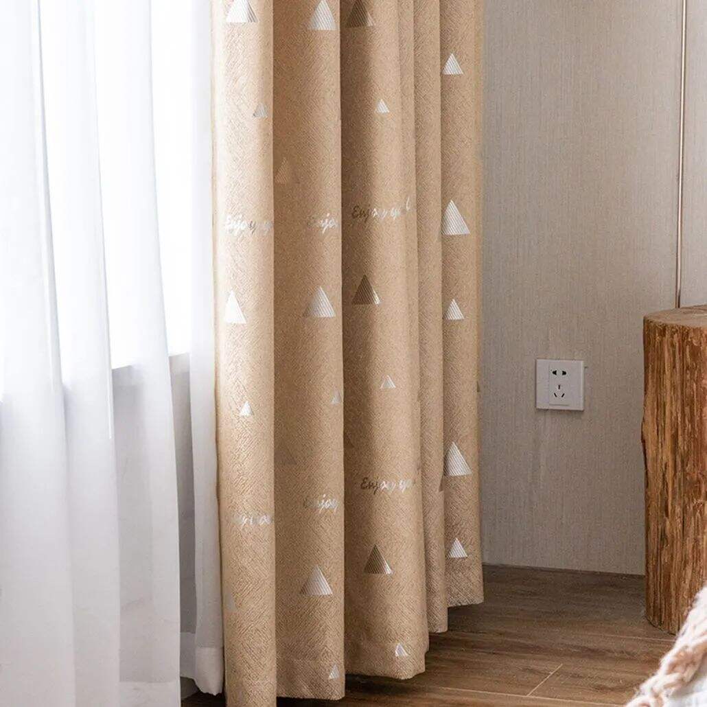 Foulola: Linen Style Polyester Brushed Jacquard Curtain factory