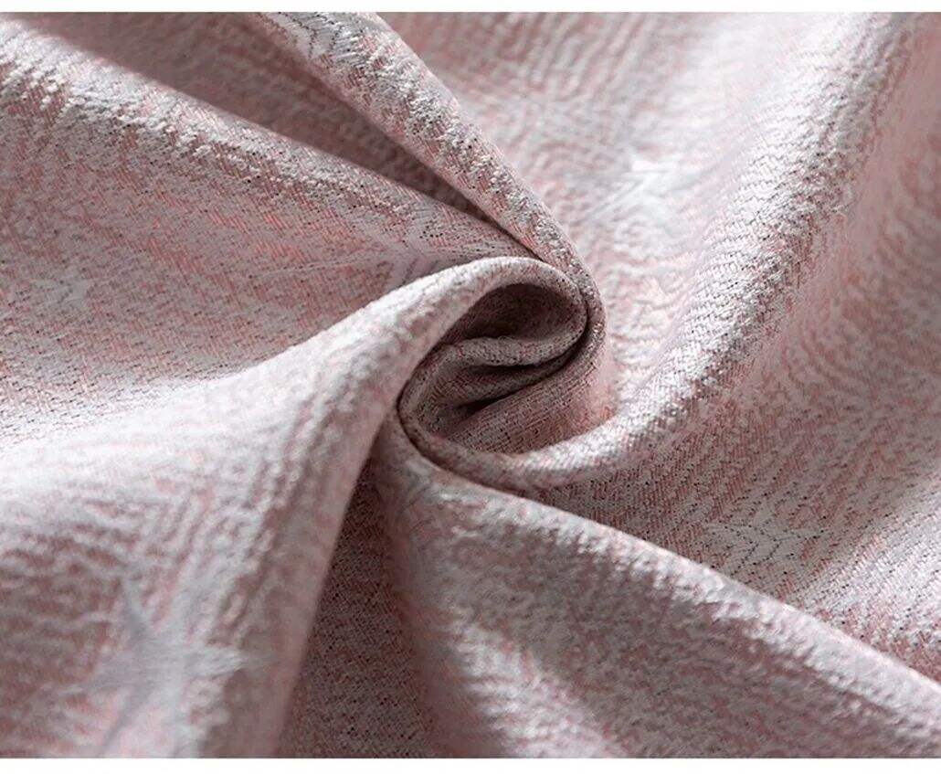 Foulola: Linen Style Polyester Brushed Jacquard Curtain details