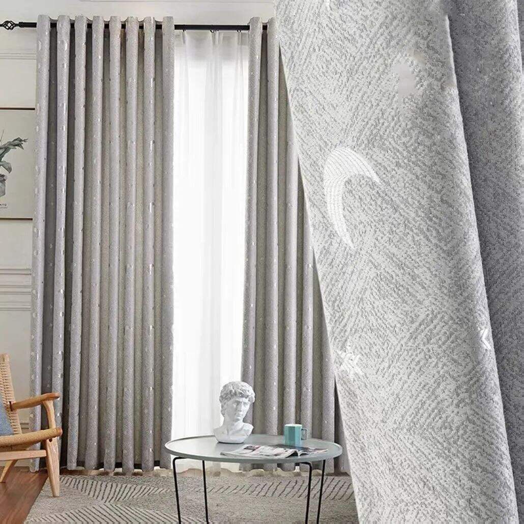 Foulola: Linen Style Polyester Brushed Jacquard Curtain supplier
