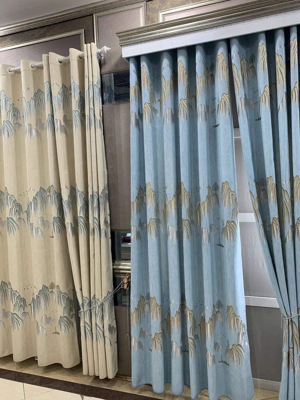 Foulola News:2.8m-3.15m Width Blackout Jaquard Curtain Fabric supplier