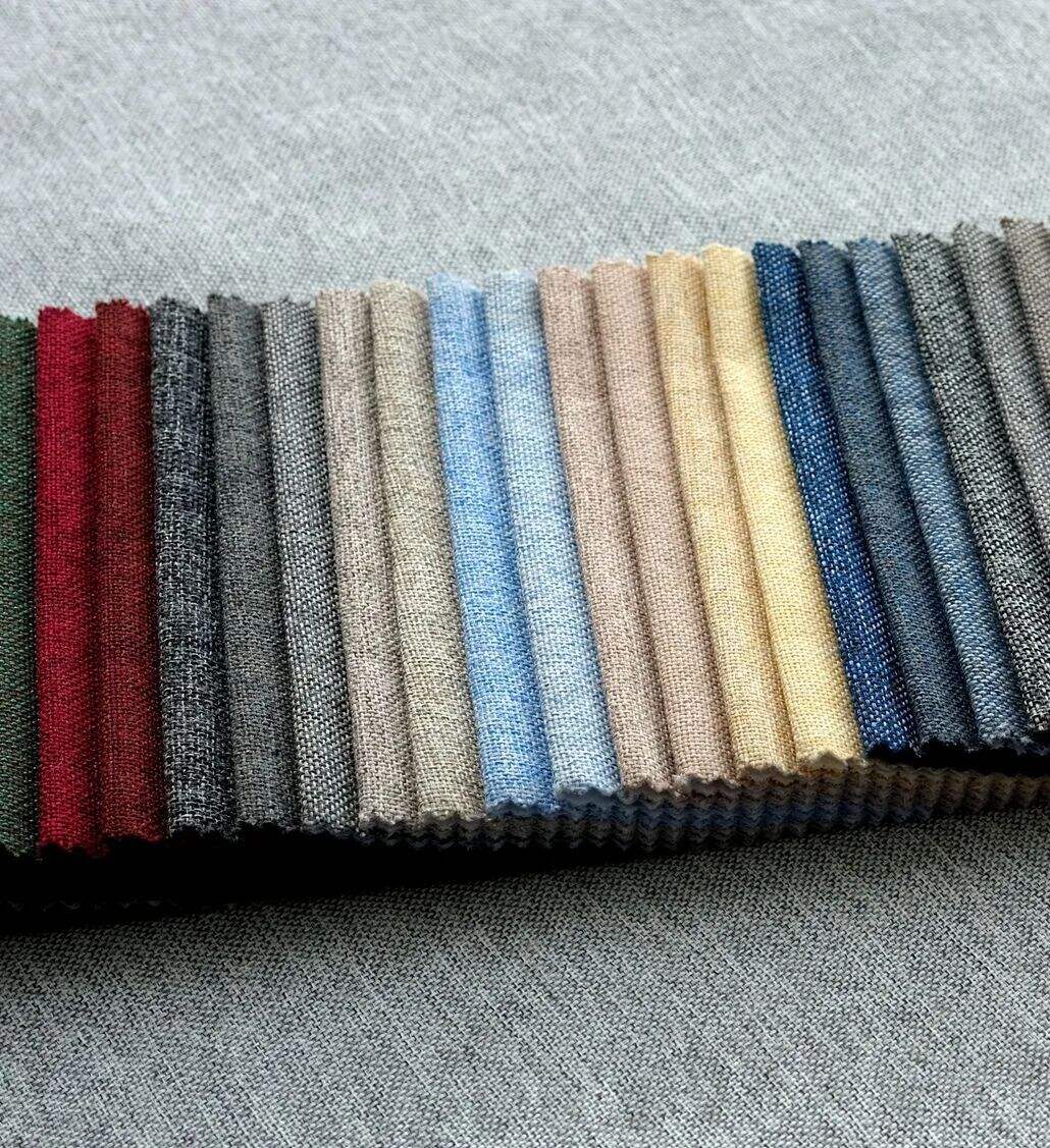 Foulola News:Plain Linen Cotton Sofa Fabric, Linen-04 details