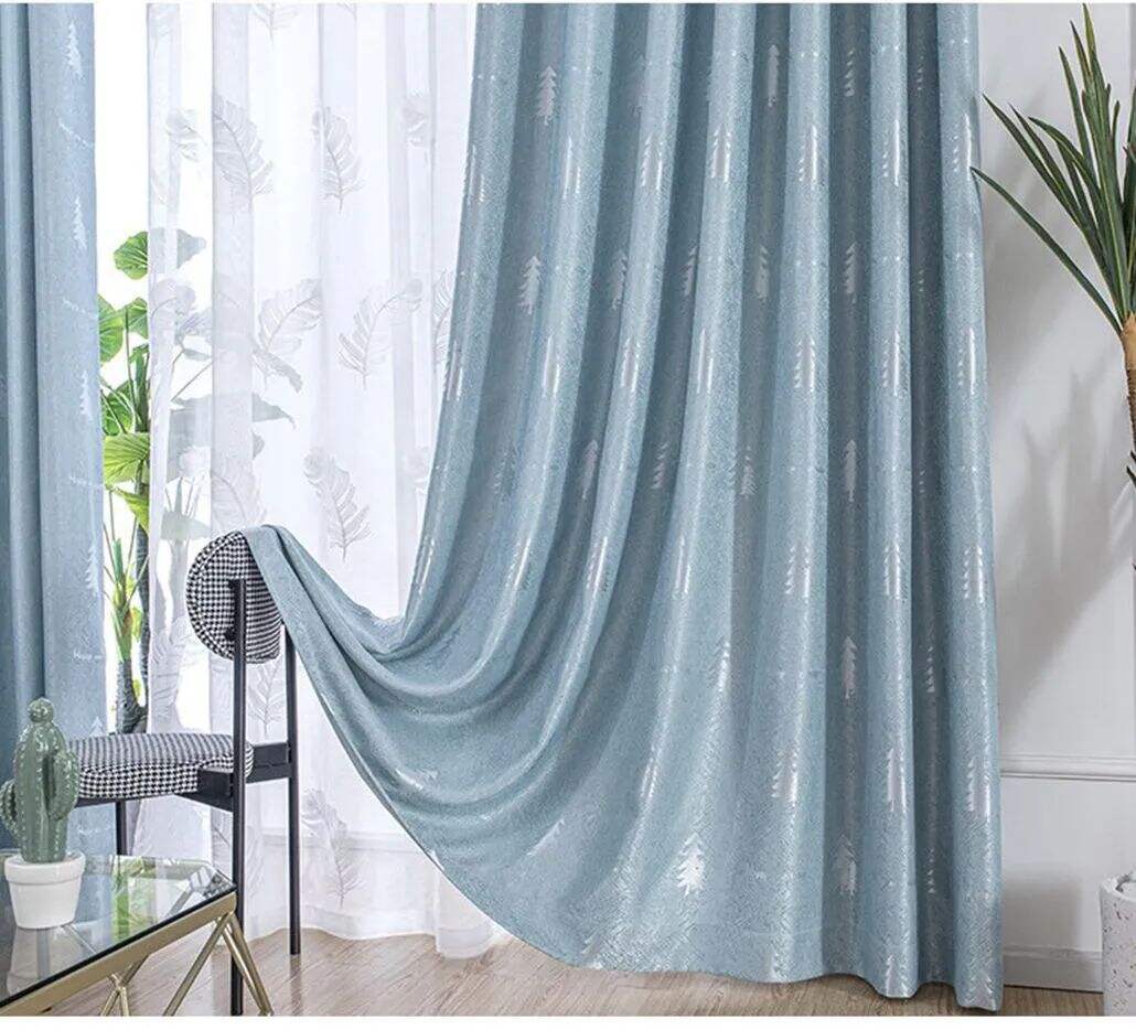 Foulola: Linen Style Polyester Brushed Jacquard Curtain factory