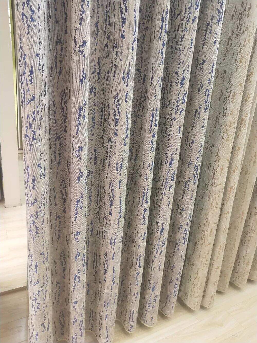 foulola news1688 series velvet jacqu rd curtain fabric 2832m671829-1