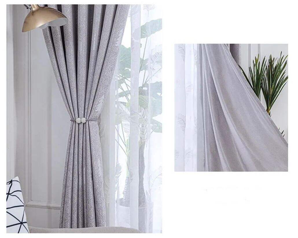 Foulola: Linen Style Polyester Brushed Jacquard Curtain factory
