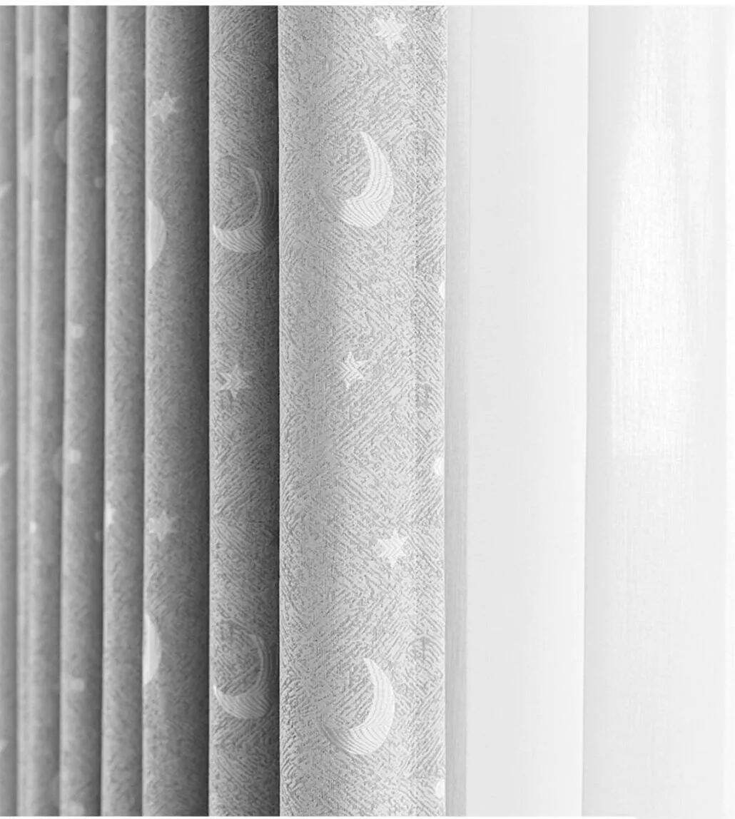 Foulola: Linen Style Polyester Brushed Jacquard Curtain factory