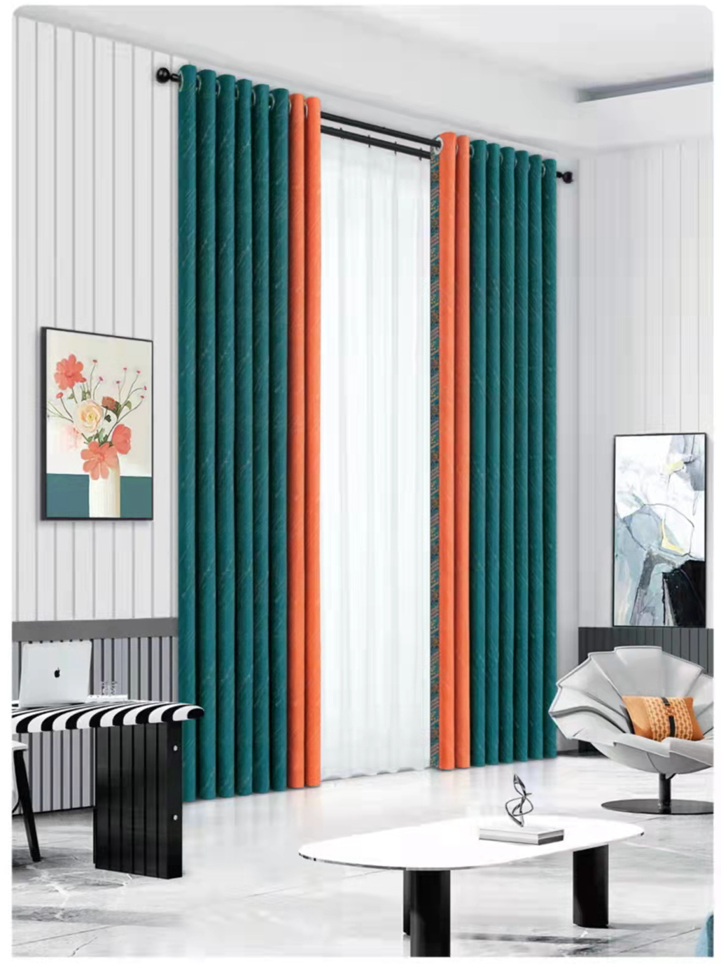 Foulola News: 3.4m Height Mix Style Weaving Luxury Curtain supplier