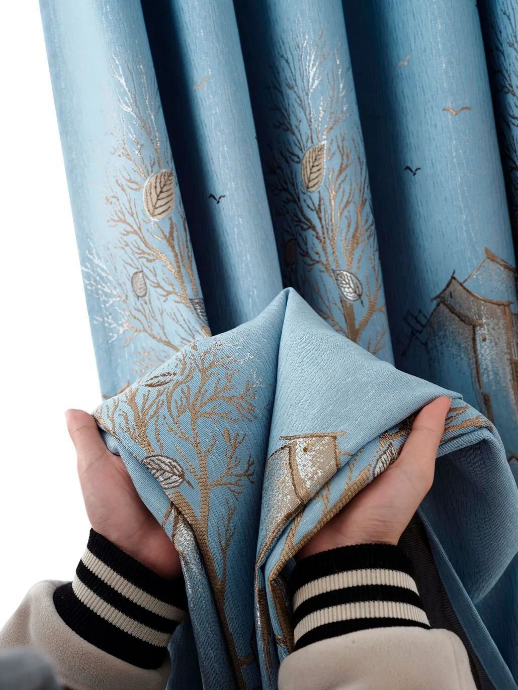 Foulola News:2.8/3.2m Width Jacquard Blackout Curtain 2201Series factory
