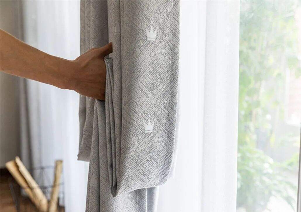 Foulola: Linen Style Polyester Brushed Jacquard Curtain supplier