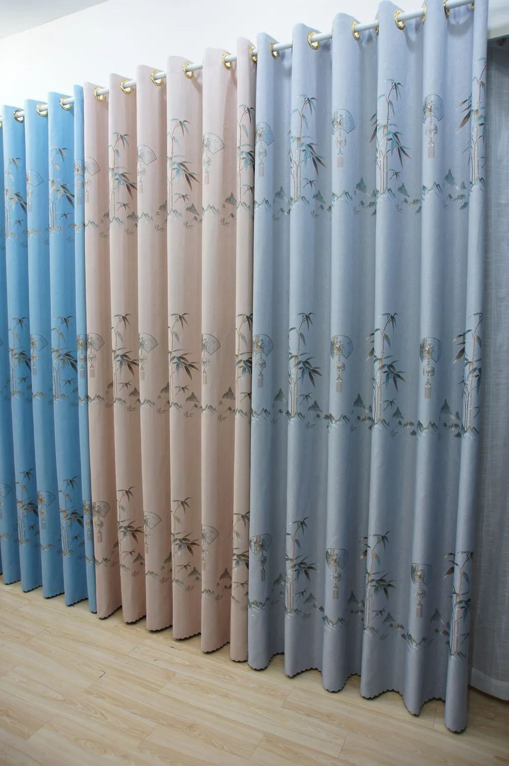 Foulola News:2.8/3.2m Width Jacquard Blackout Curtain 2201Series details
