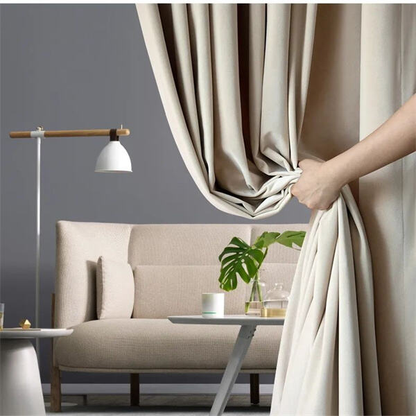 Utilizing cream velvet curtains