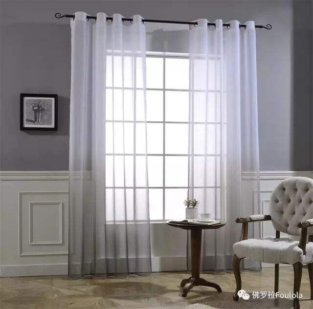 Printed Linen Curtain Net details