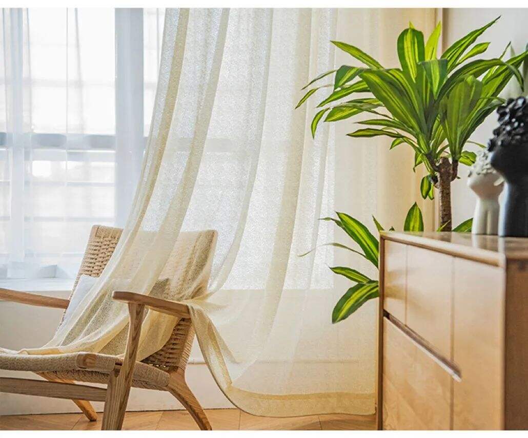 Foulola News: NC Series/ White BSDS# Sheer Curtain details
