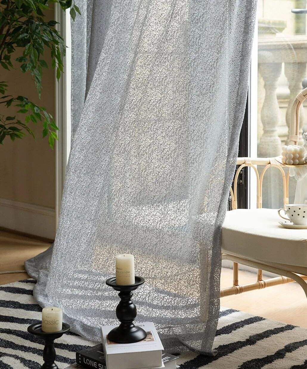 Foulola News: NC Series/ White BSDS# Sheer Curtain factory
