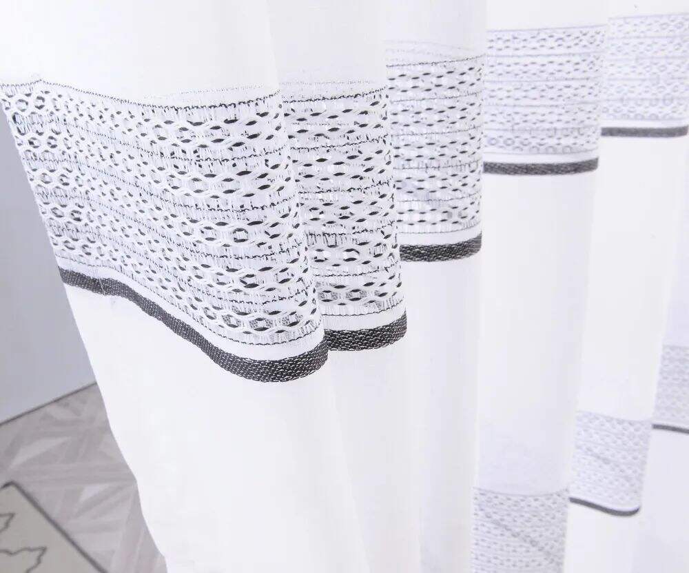 Foulola News: 2029# Series Jacquard Stripe Style Linen Sheer manufacture