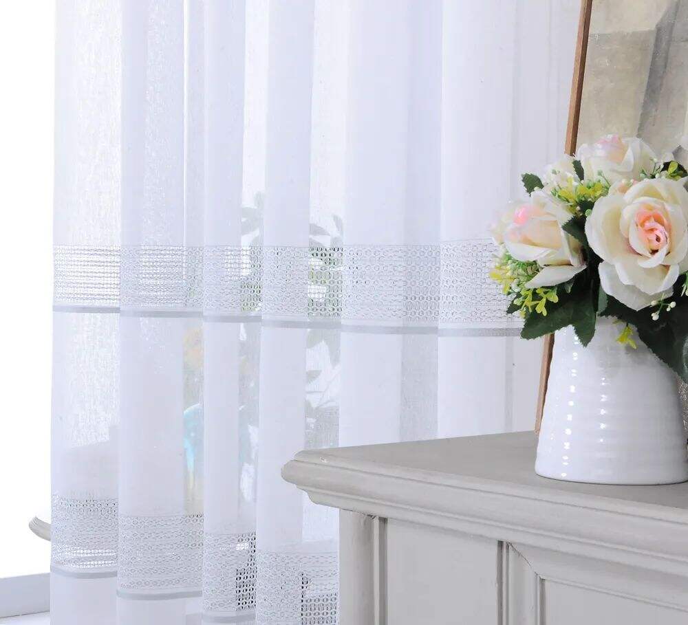 Foulola News: 2029# Series Jacquard Stripe Style Linen Sheer factory