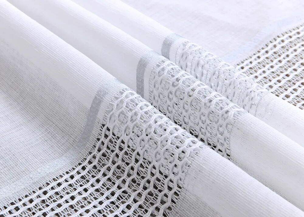 Foulola News: 2029# Series Jacquard Stripe Style Linen Sheer factory