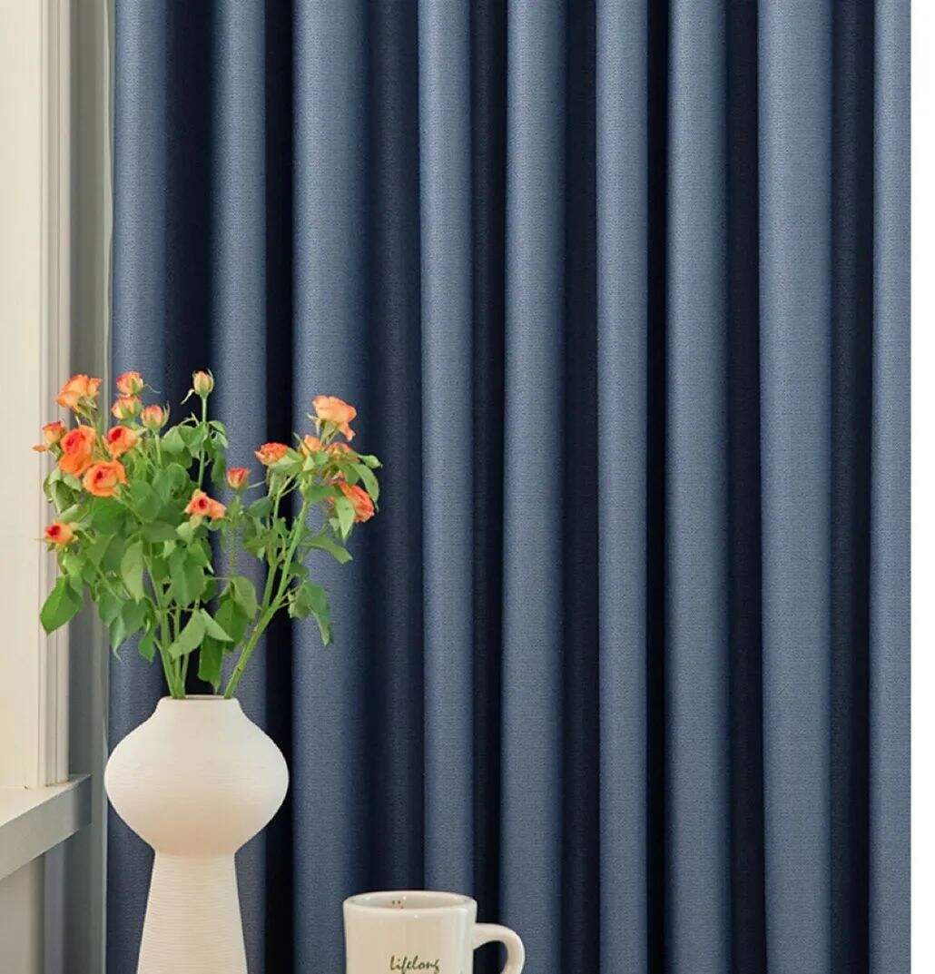 Foulola News:668# 2.8/3.2m Width Blackout Linen Curtain manufacture