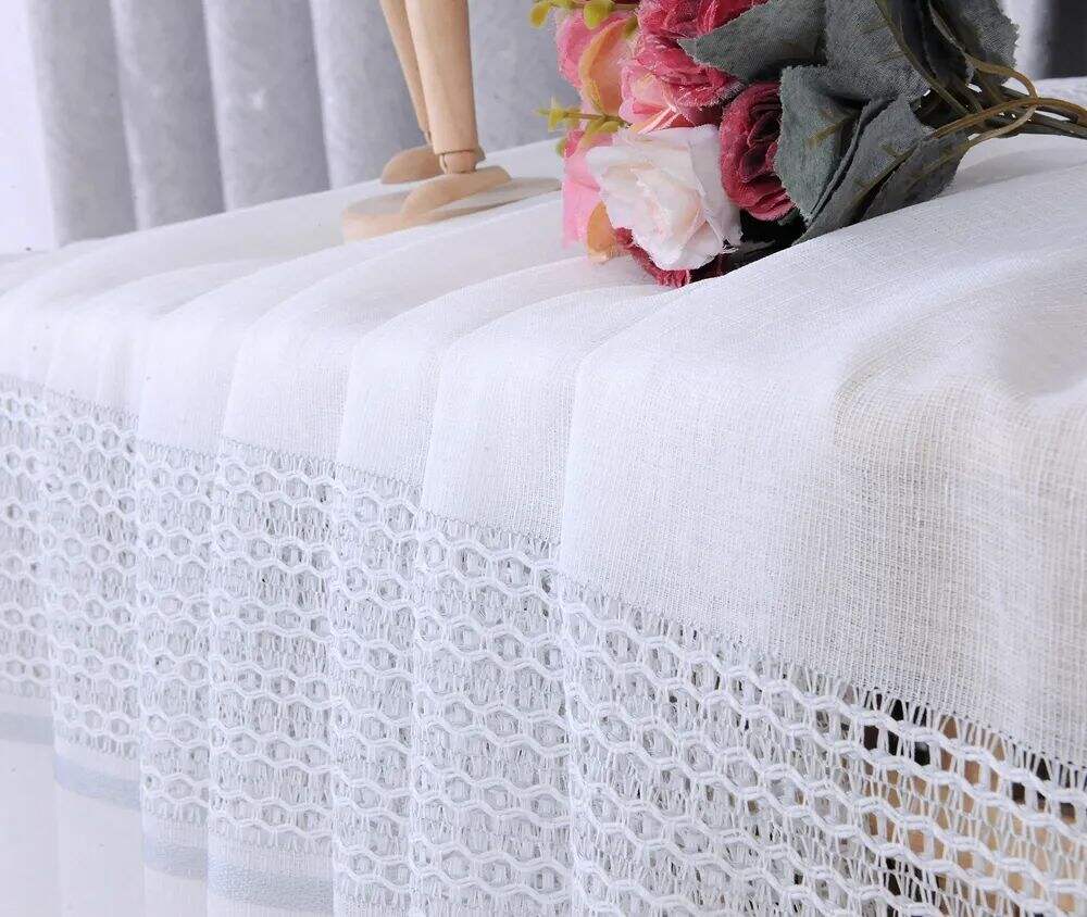 Foulola News: 2029# Series Jacquard Stripe Style Linen Sheer manufacture