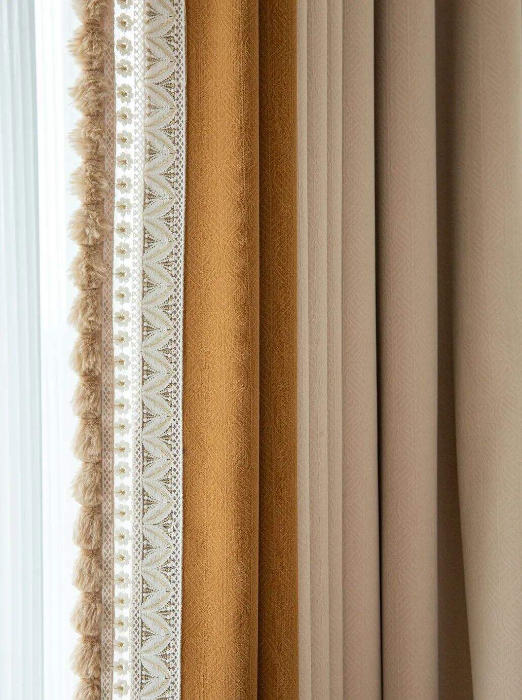 Foulola News:SFL2216# Luxury Jacquard Linen Style Curtain Fabric manufacture
