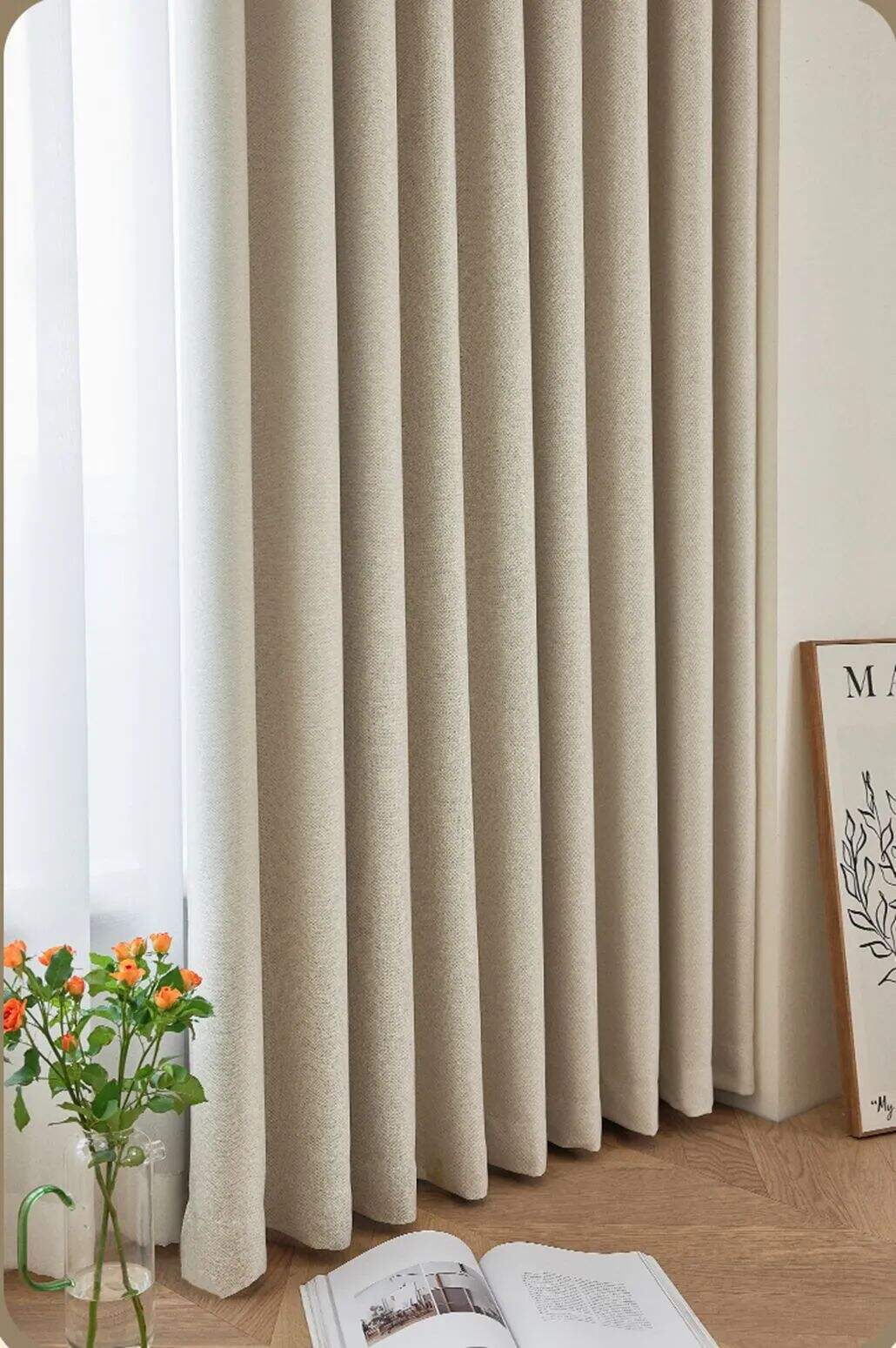 Foulola News: DDM# 2.8/3.2m Width Linen Style Curtain details