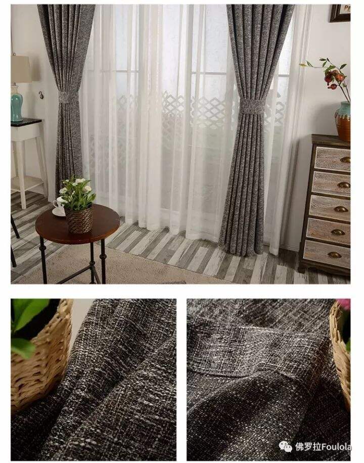 8099 Series Polyester/ Cotton Linen Curtain Fabric manufacture