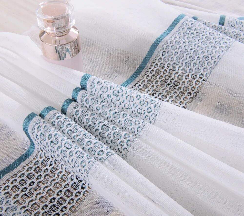Foulola News: 2029# Series Jacquard Stripe Style Linen Sheer manufacture