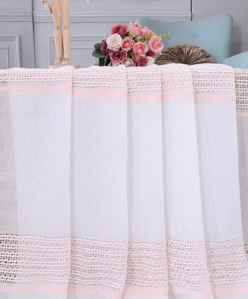 Foulola News: 2029# Series Jacquard Stripe Style Linen Sheer supplier