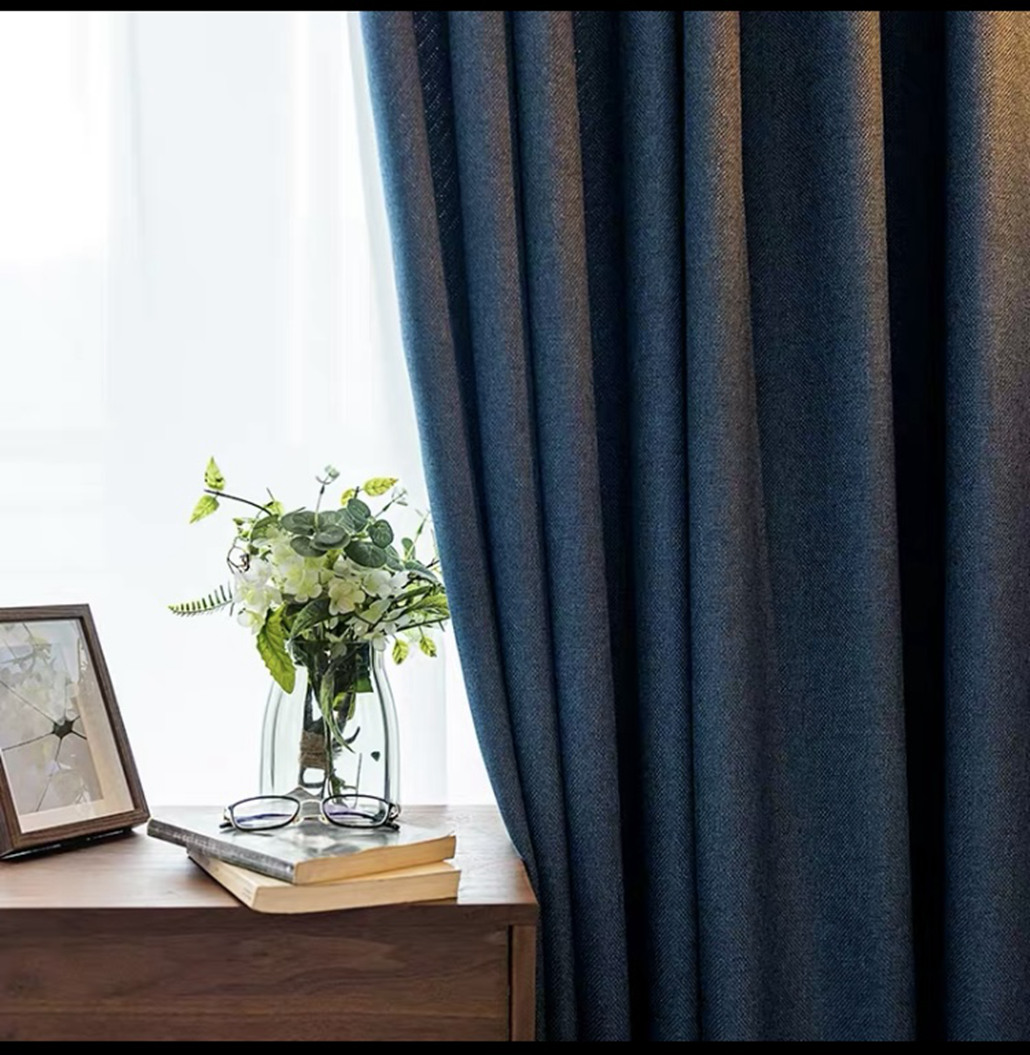 8103 Series Blackout Linen Curtain Fabric, 335gsm, 90% Blackout. details