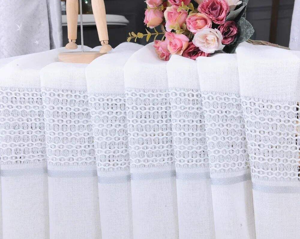 Foulola News: 2029# Series Jacquard Stripe Style Linen Sheer manufacture