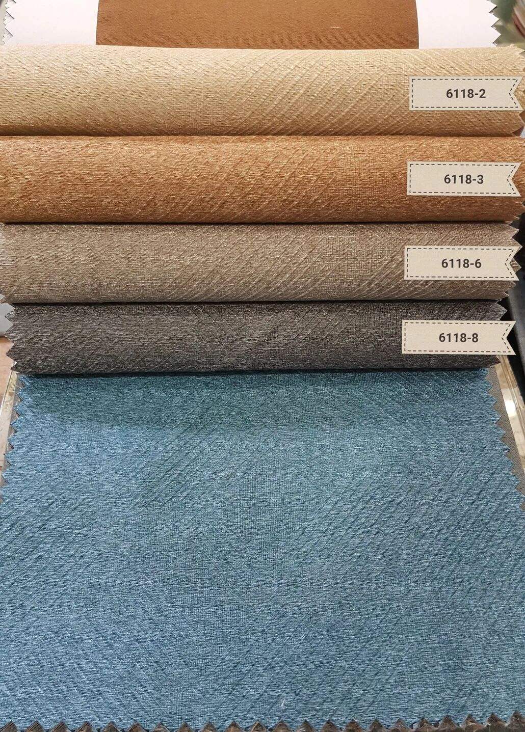 105 Foulola News: 2.8m DY/34# Series, Embossed Linen Style Blackout manufacture