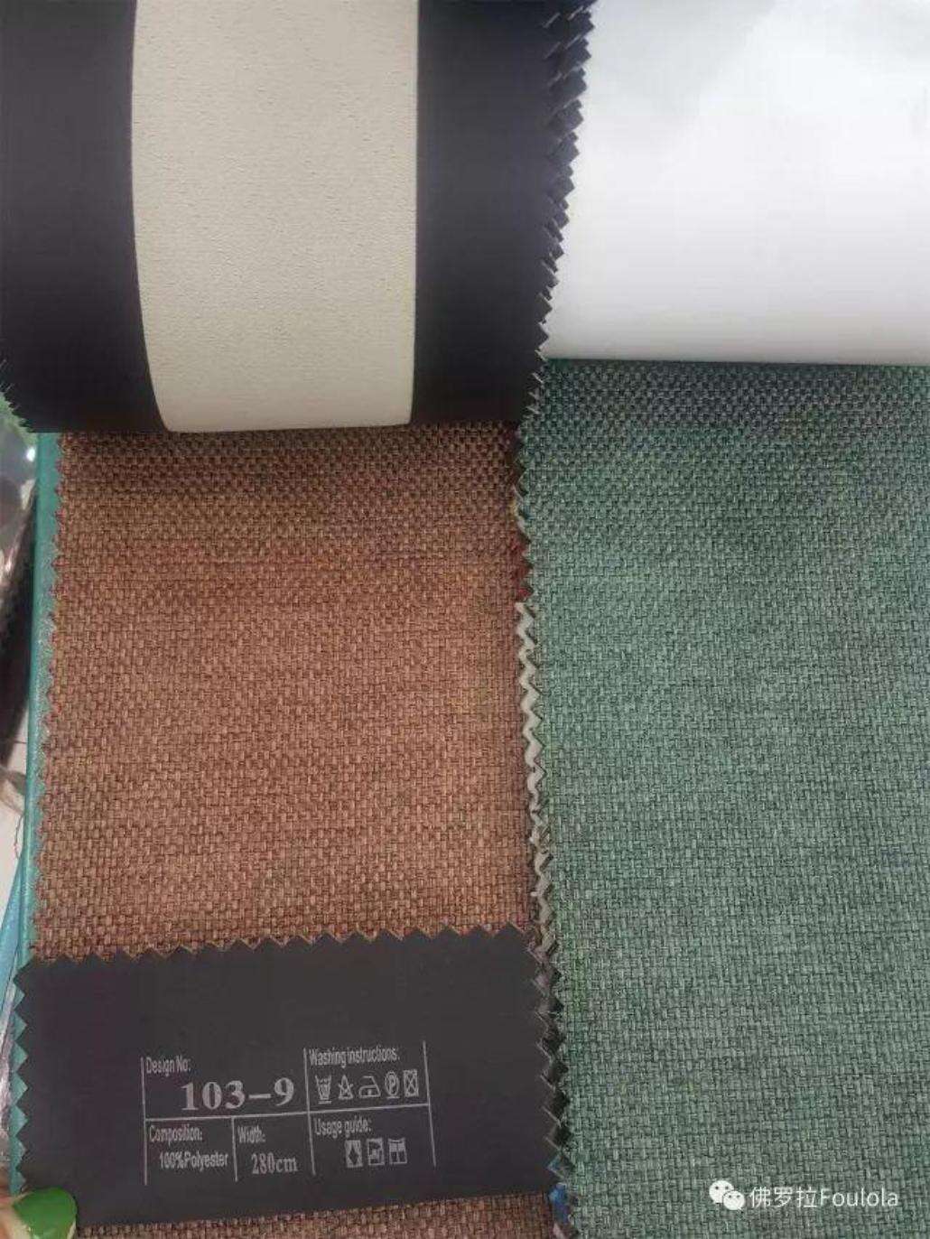 8103 Series Blackout Linen Curtain Fabric, 335gsm, 90% Blackout. factory