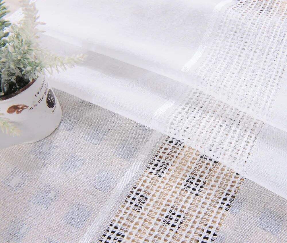 Foulola News: 2029# Series Jacquard Stripe Style Linen Sheer manufacture