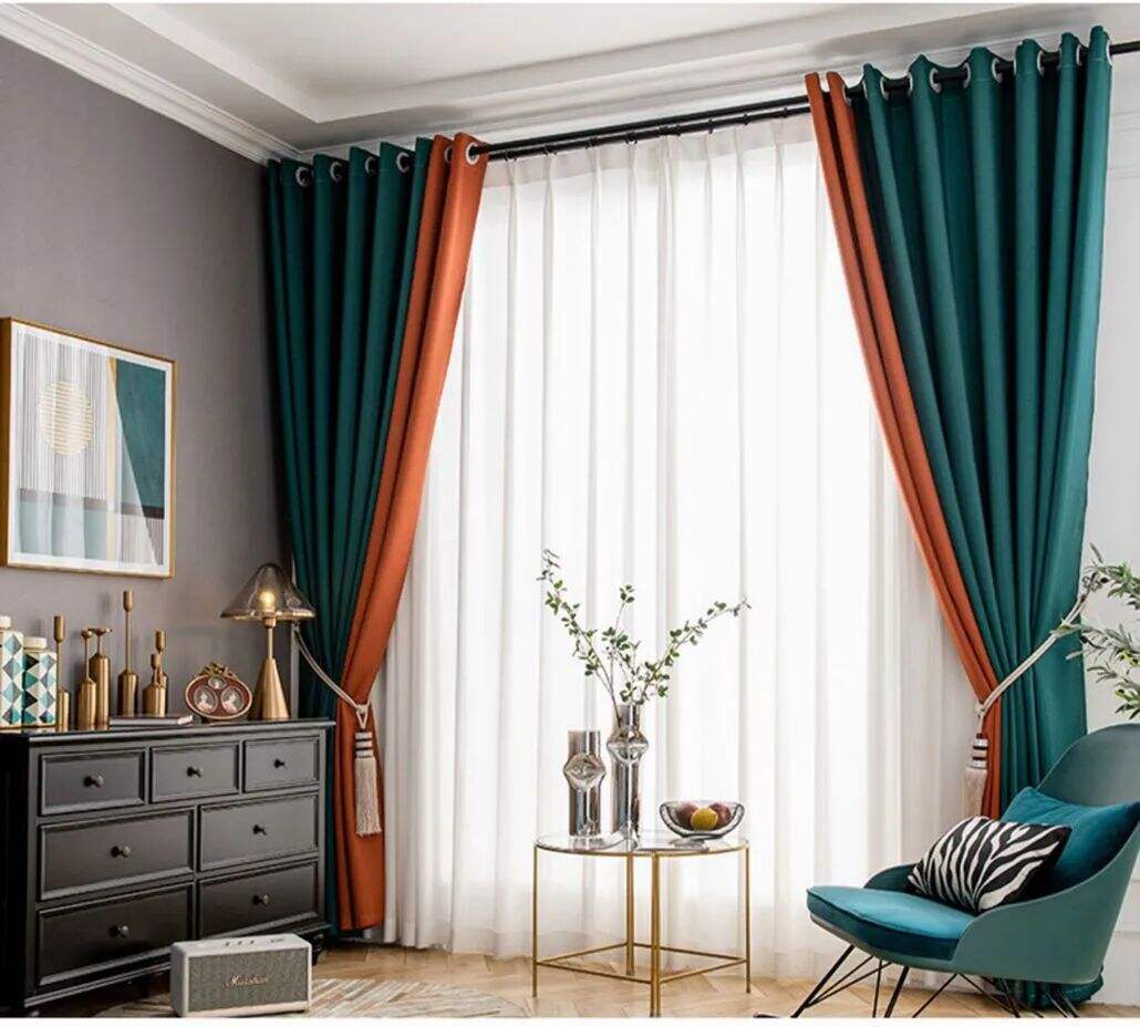 Foulola News:8362# 2.8/3.2m Width Blackout Linen Style Curtain supplier