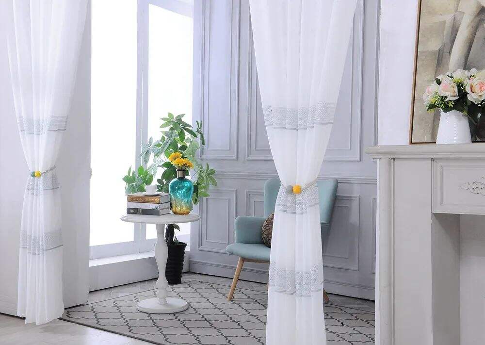 Foulola News: 2029# Series Jacquard Stripe Style Linen Sheer factory