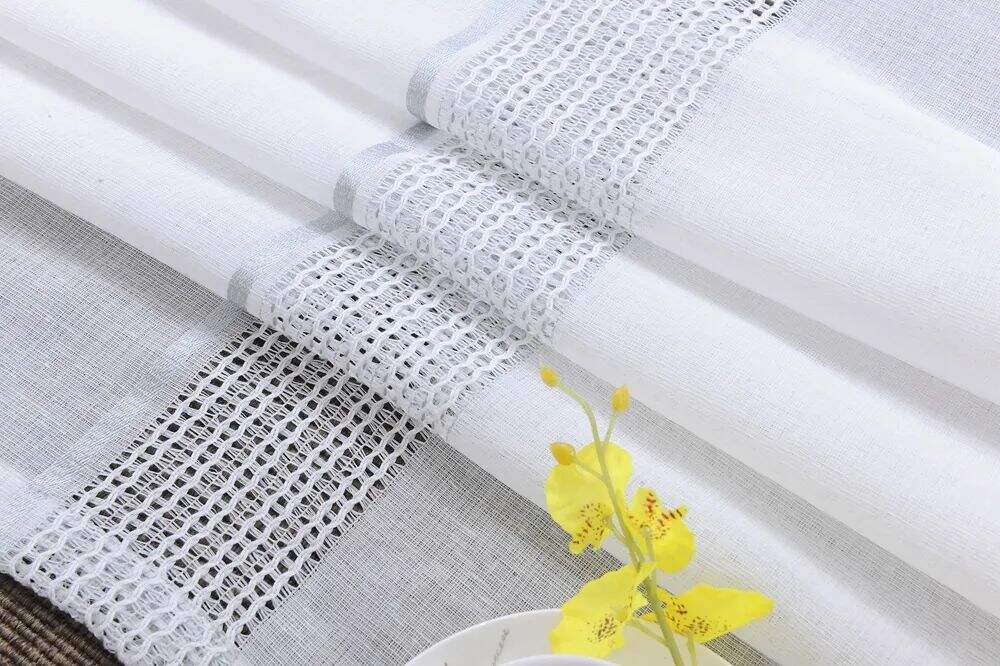 Foulola News: 2029# Series Jacquard Stripe Style Linen Sheer factory